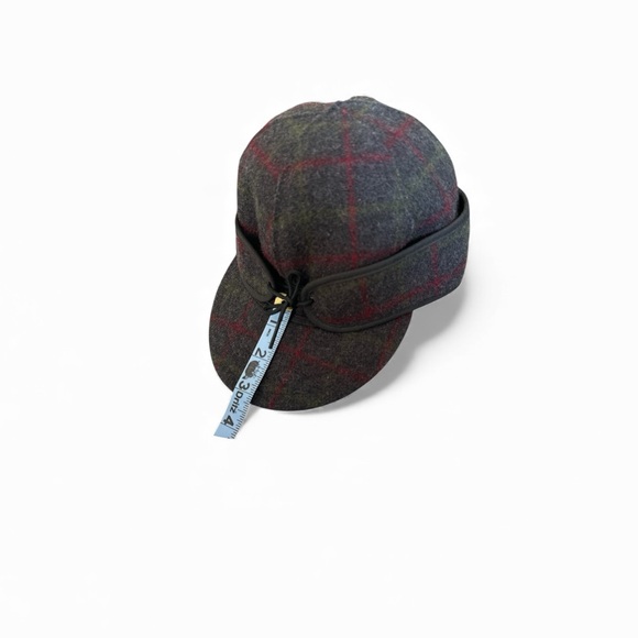 Men’s Stormy Kromer Original Adirondack Plaid Wool Cap with Bow Accent - 6 7/8 - Picture 12 of 14